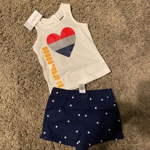 ❤️BNWT! Carters Girls 4th Of July Outfit